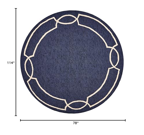 HomeRoots 78' X 114' X 0.'5' Ocean Polypropelene Rug