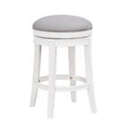 Comfort Pointe Laguna 26-Inch Farmhouse White Wood Swivel Counter Stool