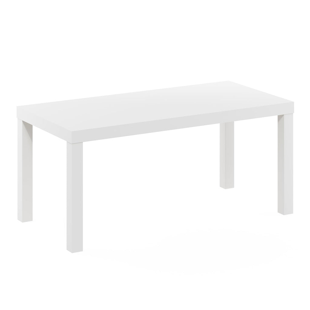 Furinno Classic Simple Coffee Table for Living Room, 38.98 (W) x 17.52 (H) x 18.9 (D) Inches, White