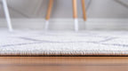 Unique Loom Trellis Frieze Collection Area Rug - Rounded (3' X 5' Oval, Ivory/ Gray)