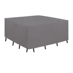 Easy-Going 600D Heavy Duty Patio Furniture Cover, Outdoor Square Table And Chair Set Cover, Waterproof Outdoor Sectional Set Cover (76'L X 76'W X 28'H, Grey)