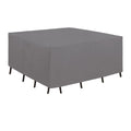 Easy-Going 600D Heavy Duty Patio Furniture Cover, Outdoor Square Table And Chair Set Cover, Waterproof Outdoor Sectional Set Cover (84'L X 84'W X 28'H, Grey)