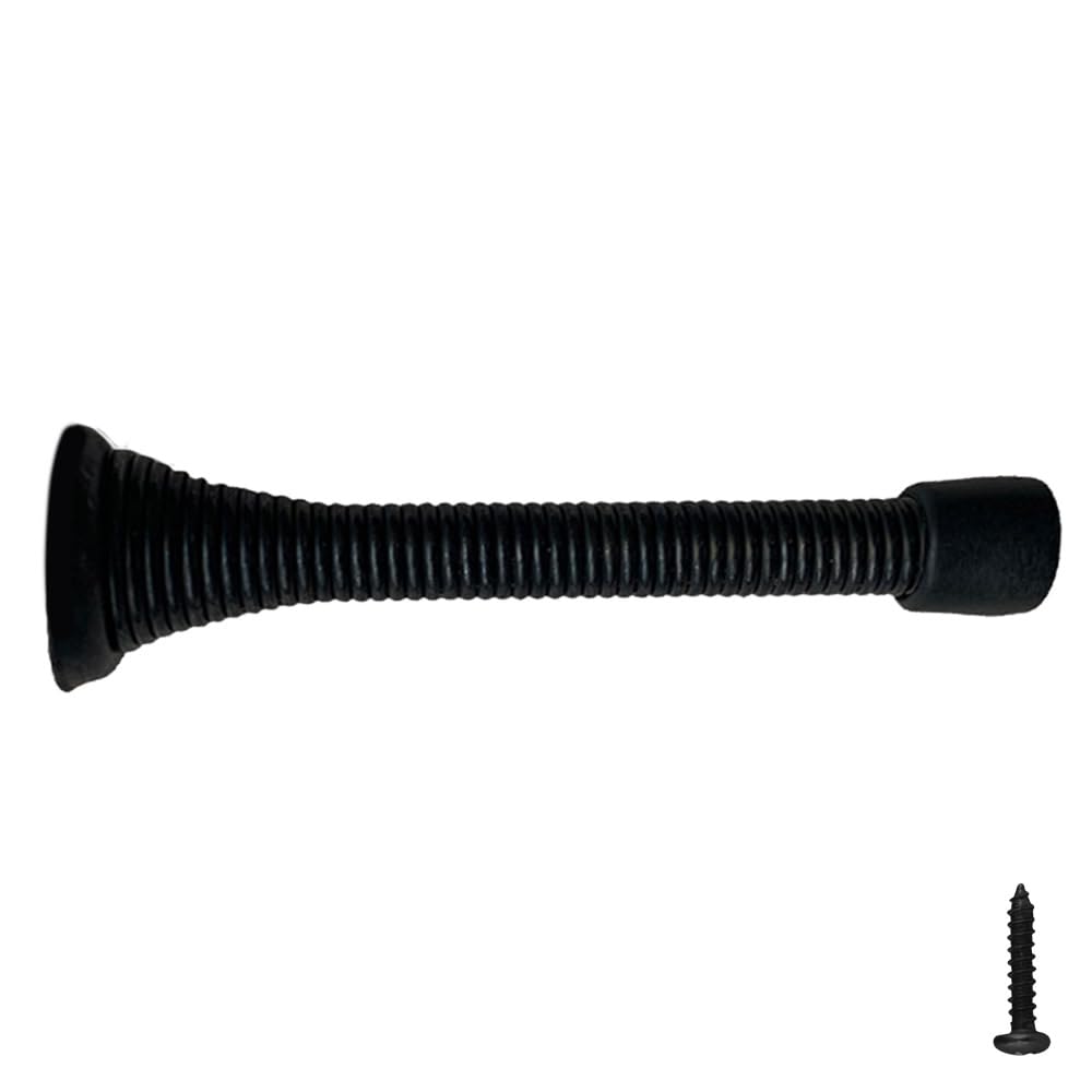 Design House 189035 Spring Door Stop, 10-Pack, Matte Black