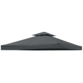 Gazebo Canopy Replacement 118'X118' Outdoor Canopy Shelter For Smaller 10X10Ft Top Double Tiered Canopy Cover