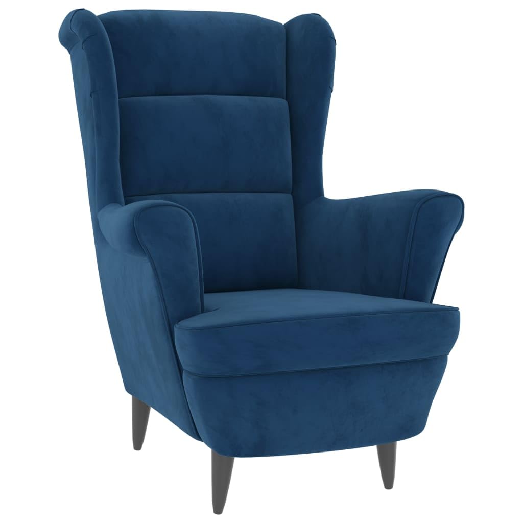 vidaXL Modern Velvet Armchair - Thumbnail 4