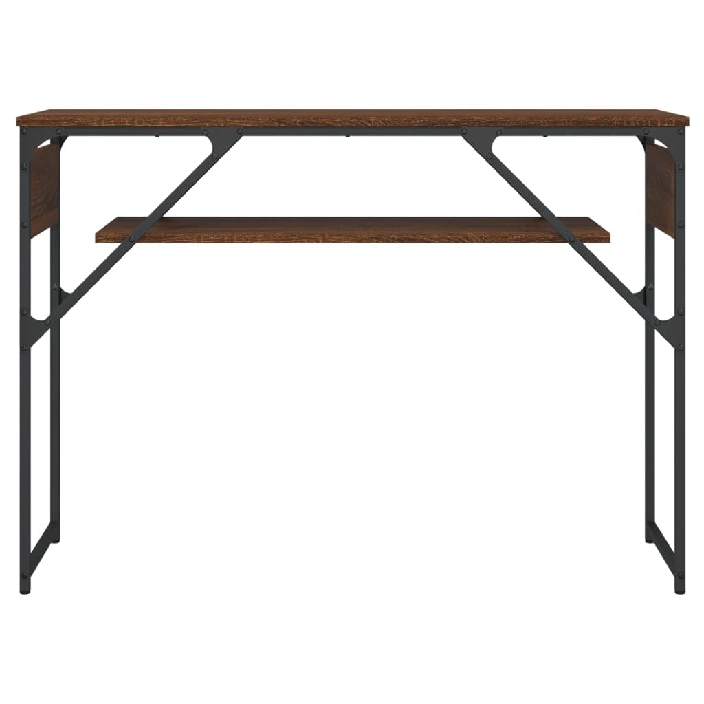 vidaXL Brown Oak Console Table with Shelf