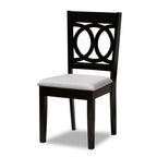 Baxton Studio Lenoir Modern and Contemporary Grey Fabric Upholstered Espresso Brown Finished Wood 7-Piece Dining Set