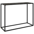 vidaXL-39.4"x13.8"x29.5" Modern Console Table Rectangular Shape Crafted with Durable Tempered Glass and Powder-Coated Steel, Easy Assembly, Black.