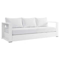 Modway Tahoe Patio Aluminum Sofa With White White Finish Eei-5676-Whi-Whi