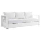 Modway Tahoe Patio Aluminum Sofa With White White Finish Eei-5676-Whi-Whi