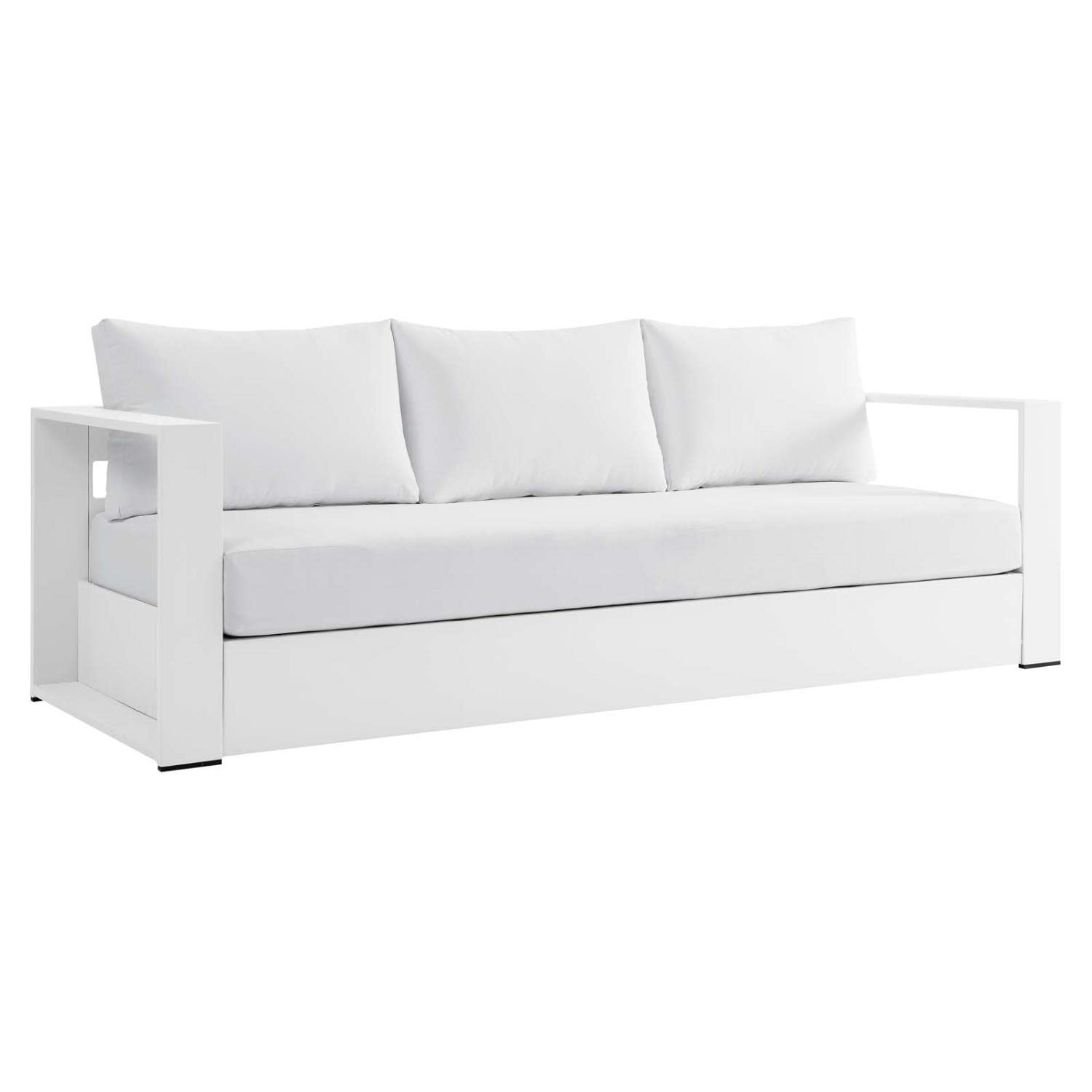 Modway Tahoe Patio Aluminum Sofa With White White Finish Eei-5676-Whi-Whi