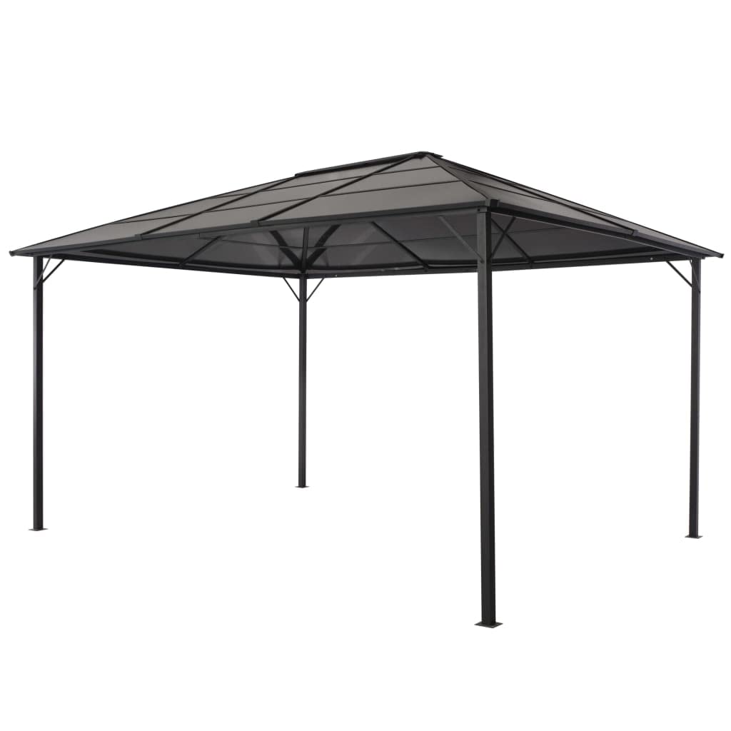 'Vidaxl Gazebo With Roof - Aluminum Construction - Uv-Resistant Roof - Ideal For Outdoor Events - Easy To Assemble - Black Finis