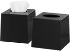 DWLLZA HOM Tissue Box Cover Square - Facial Cube Tissue Box Holder Case Dispenser for Bathroom Vanity Countertop, Bedroom Dresse