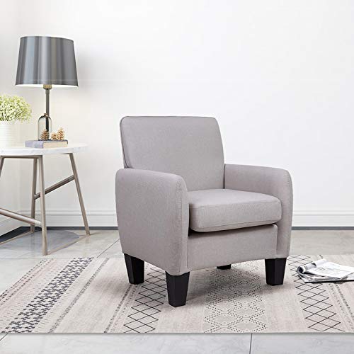 Lilola Home Mia Beige Linen Accent Armchair
