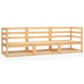 vidaXL Solid Pine Wood 3 Seater Garden Sofa Patio Sofa Outdoor Patio Furniture Outdoor Patio Sofa