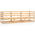 vidaXL Solid Pine Wood 3 Seater Garden Sofa Patio Sofa Outdoor Patio Furniture Outdoor Patio Sofa