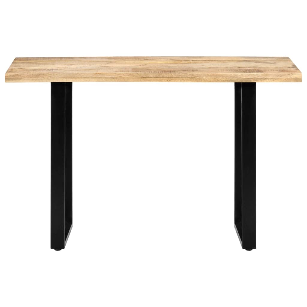 vidaXL - Industrial Style Dining Table, Constructed from Solid Reclaimed Wood and Powder-Coated Steel, 55.1&quot; x 27.6&quot; x 29.9&quot; Dimensions