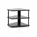 Naoe 3Tier Corner Shelf, Black, Countertop Storage Organiser For Kitchen, Compact Design
