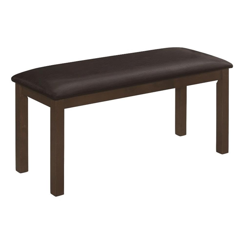 Monarch Specialties 1305, 42' Rectangular, Wood, Upholstered, Room, Kitchen, Entryway, Brown Dining Bench, 42.25' L x 16.25' W x 19.5' H