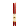 Big Dipper Wax Works Red Candles, Hand Dipped Beeswax Taper Candles, 12-Hour Long Burn, Pure Beeswax Candle 12 x 7/8, All Natura