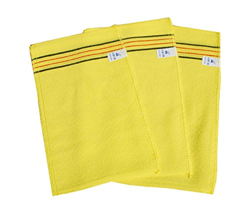 Korean Exfoliating Bath Massage Washcloth Towel, Large, 10 Pieces