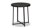 Baxton Studio Sadiya Modern Industrial Black Finished Metal Outdoor Side Table