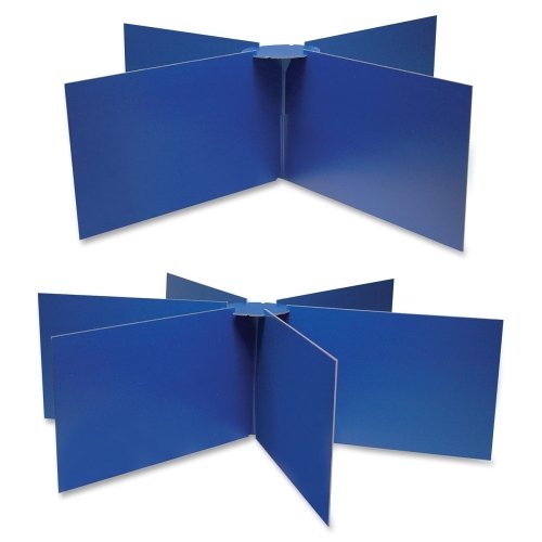 Wholesale Case Of 15 - Pacon Round Table Privacy Boards-Round Table Privacy Baord, 48&quot;X14&quot;, Blue