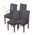 Genina Waterproof Chair Covers for Dining Room Dining Chair Covers Kitchen Parsons Chair Covers (Dark Gray, 4 PCS)