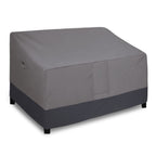 Easy-Going Waterproof Outdoor Sofa Cover, Heavy Duty 2 Seater Outdoor Loveseat Cover, Windproof Patio Furniture Cover With Air Vent (58Wx32.5Dx31H Inch, Gray/Dark Gray)