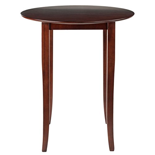 Ergode Wood Summit 3-Piece Pub Table Set | Modern Retro Style | Sturdy Wood Composite Tabletop | Adjustable Swivel Stools | Chrome Plated Finish (94381-VV)