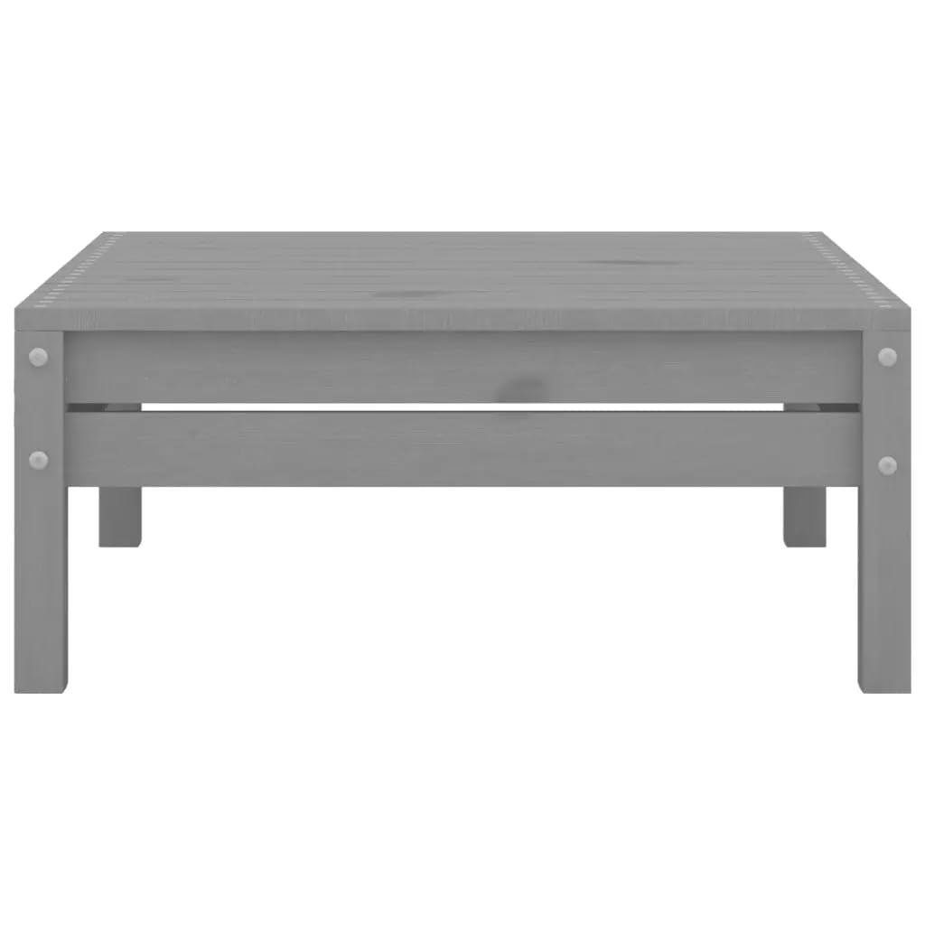 Garten Fußhocker Grau Kiefer Massivholz