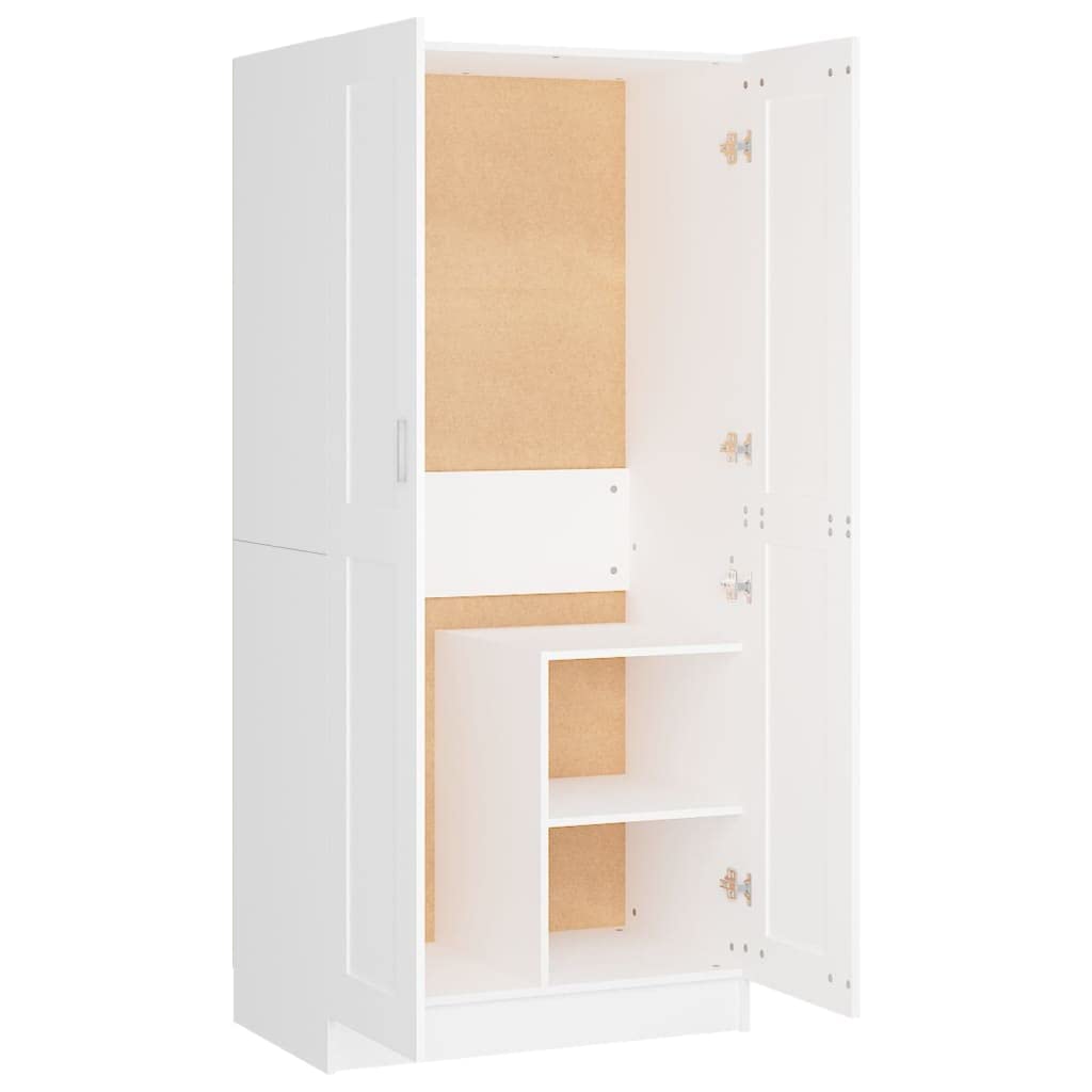 vidaXL Wardrobe White 32.5&quot;x20.3&quot;x70.9&quot; Engineered Wood