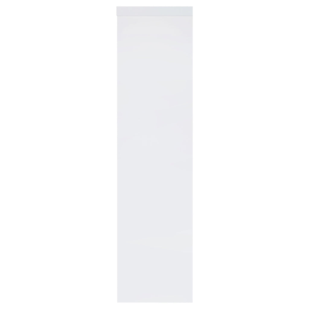 Coaster Home Furnishings Jude 3-Shelf Media Tower with Storage Cabinet White High Gloss