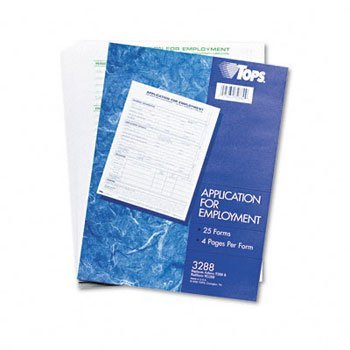 Tops Comprehensive Employee Application Form Form,Apps,Empl,4Page (Pack Of8)