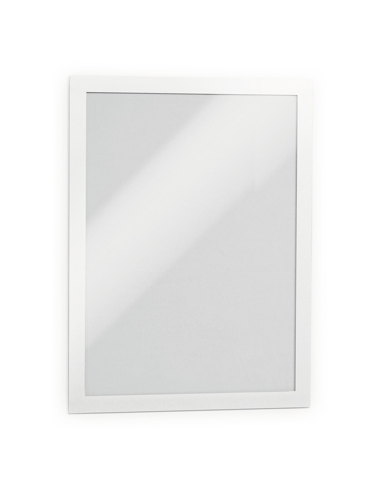 Durable DURAFRAME Self-Adhesive Magnetic Document Sign Holder - Letter-Size 8.5 x 11 Inches - White - Pack of 2