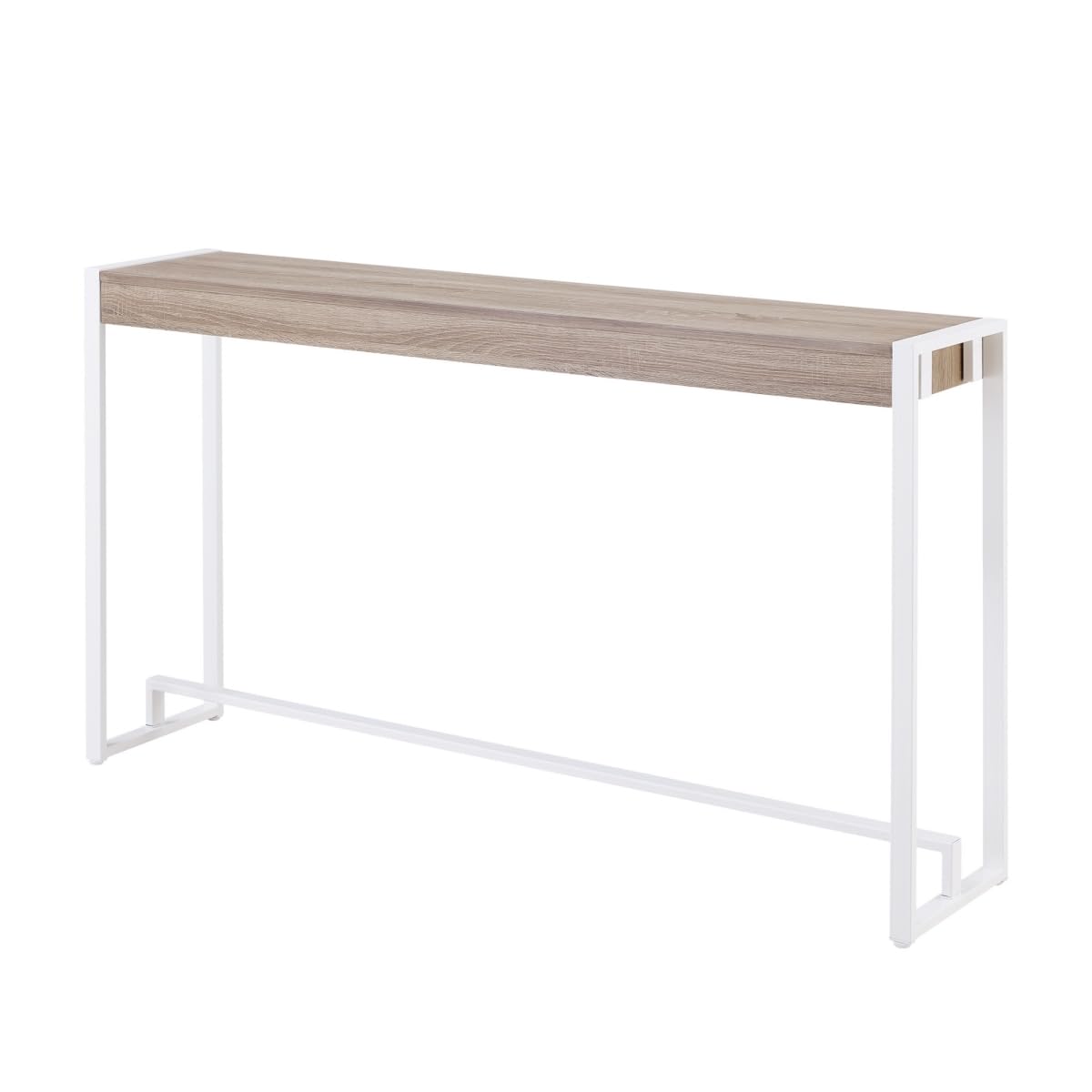 HomeRoots 402412 54 in. Gray Brown & White Sled Console Table
