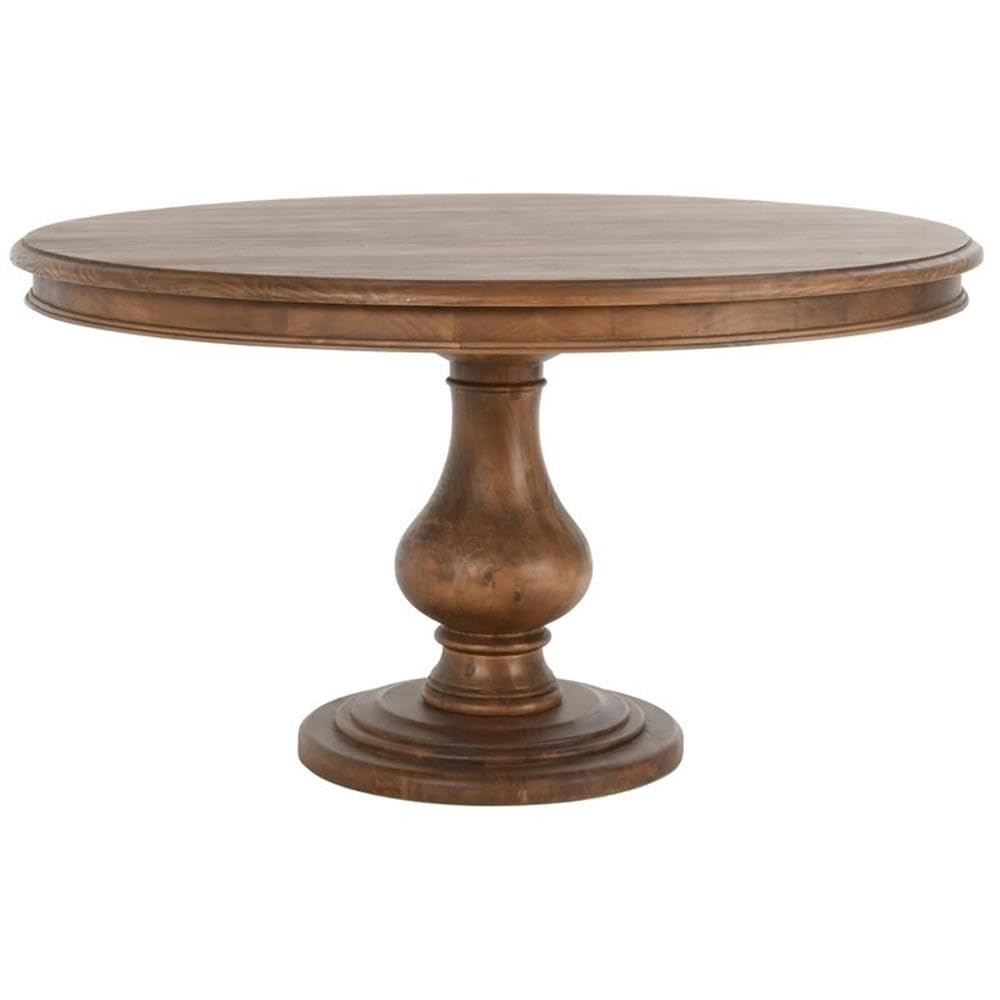 Kosas Home Adrienne 54&Quot; Round Solid Pine Wood Dining Table In Almond Brown