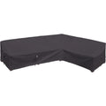 Flexiyard Heavy Duty Outdoor Sectional Sofa Cover, 120'X90' L-Shaped Waterproof 600D Patio Sectional Couch Cover, Lawn Patio Furniture Cover (Storm Grey, L-Shaped-Right Facing-120 X90)