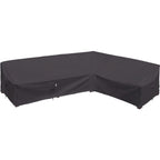 Flexiyard Heavy Duty Outdoor Sectional Sofa Cover, 120'X90' L-Shaped Waterproof 600D Patio Sectional Couch Cover, Lawn Patio Furniture Cover (Storm Grey, L-Shaped-Right Facing-120 X90)