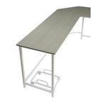 Acme Bambina Wooden Top Computer Desk with Computer Holder in Gray and White