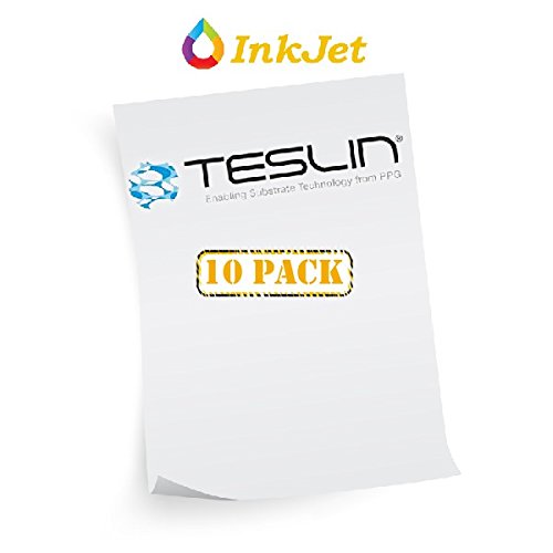 Teslin Synthetic Paper - For Inkjet Printers - Waterproof - Full Sheet 10 Mil | Pack Of 10