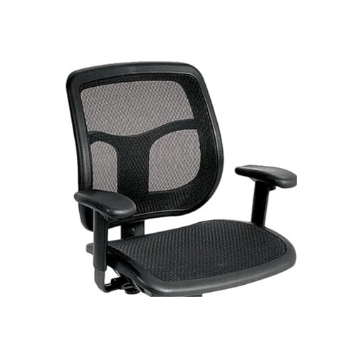 HomeRoots Black Swivel Adjustable Task Chair Mesh Back Plastic Frame