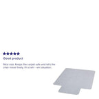 Flash Furniture Jackson 45'' x 53'' Low Pile Carpet Chair Mat with Lip with Studded Gripper Back and Scuff Resistant Textured Top