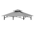 Tanxianzhe Grill Gazebo Replacement Canopy Top Cover 5  8 Double Tiered Bbq Roof Only Fit For Gazebo Model L-Gg001Pst-F (Gray)