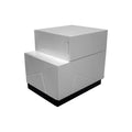 Best Master Poplar Wood Left-Facing Bedroom Nightstand In White/Black