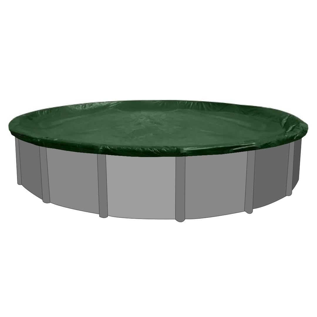 Supreme Winter Pool Cover For 33' Round Above Ground Swimming Pools | Green/Black | Easy To Install, Uv Protected, And Durable |