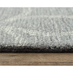 Peace 7'9" X 9'9" Geometric Gray/Gray Hand-Tufted Area Rug