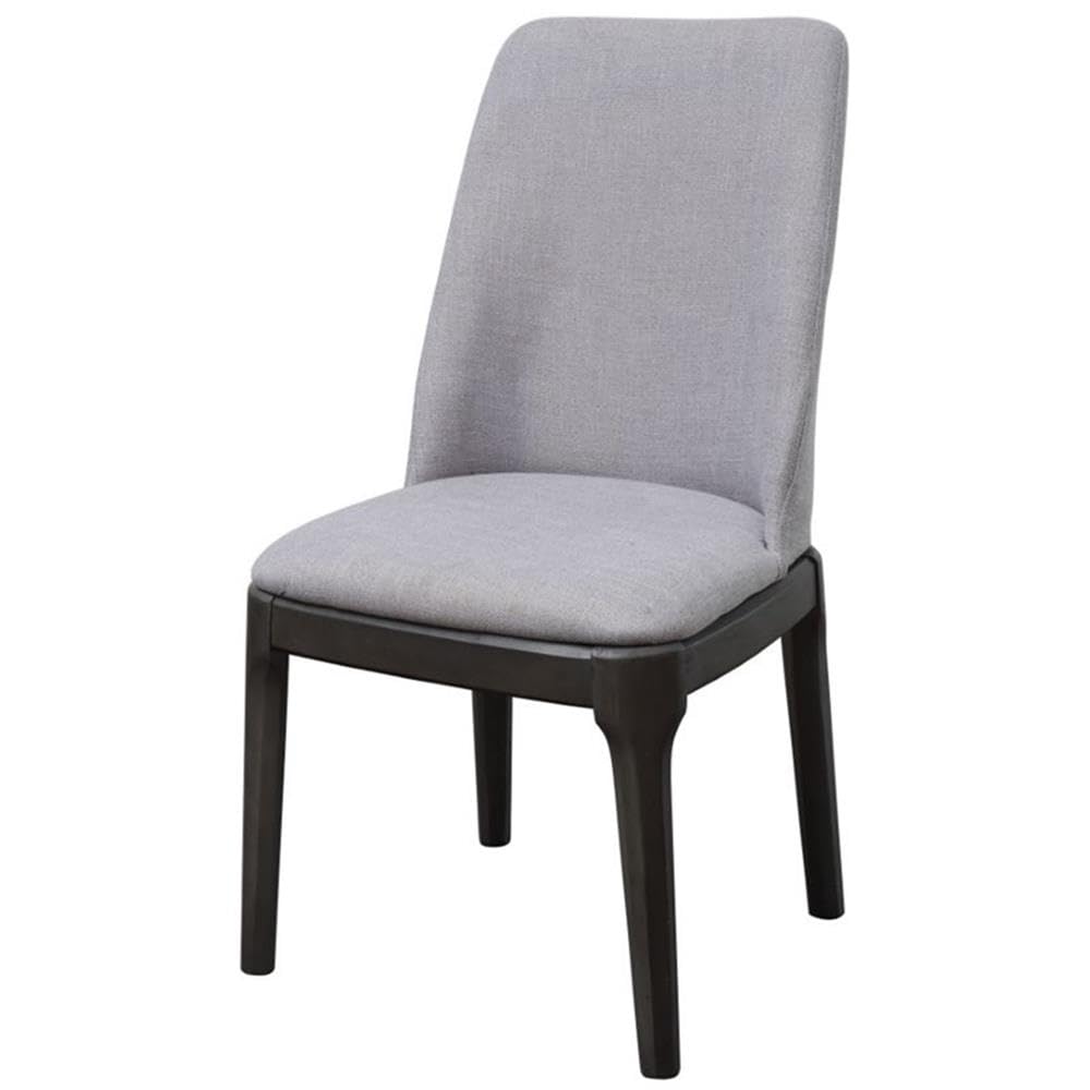 Acme Madan Side Chair (Set of 2) in Fabric Wood and Gray Oak