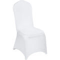 Vevor 150 Pcs White Chair Covers Polyester Spandex Chair Cover Stretch Slipcovers For Wedding Party Dining Banquet Flat-Front Chair Cover