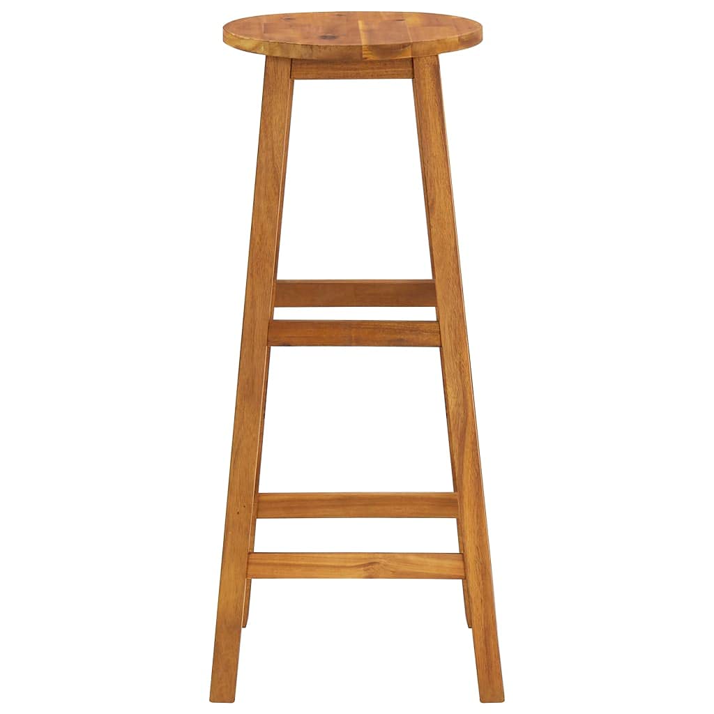 vidaXL 2/4/6x Solid Acacia Wood Bar Stool Outdoor Garden Bistro Chairs Stools
